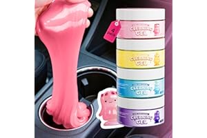 COLORCORAL Car Cleaning Gel Reusable 4Pack - Dust Cleaning Putty Keyboard Slime for Car Interior Air Vent Cleaner, Auto Detailing Tools Accessories, Dust Remover Gifts for Men Women,Cleanings Gadgets,400g