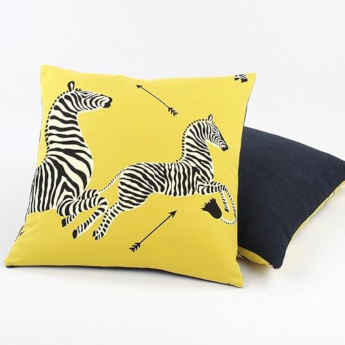 Amazon Com Zebra Migration Yellow Decorative Handmade Throw