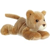 Aurora Mini Flopsie 8.5" Leah Lioness Adorable Stuffed Animal | Compact tummy-lying animals with bean-filled stability