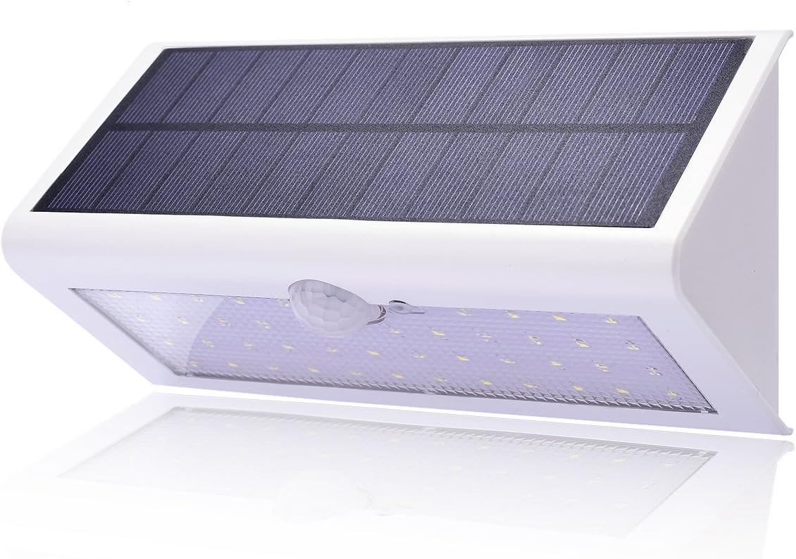 WBESEV Solar Lights Outdoor 800 Lumen, 46 LED Motion Sensor Light with Waterproof and Wireless Outdoor Security Garden Yard Pool Patio Path Wall Fence Light in White (Cool White)