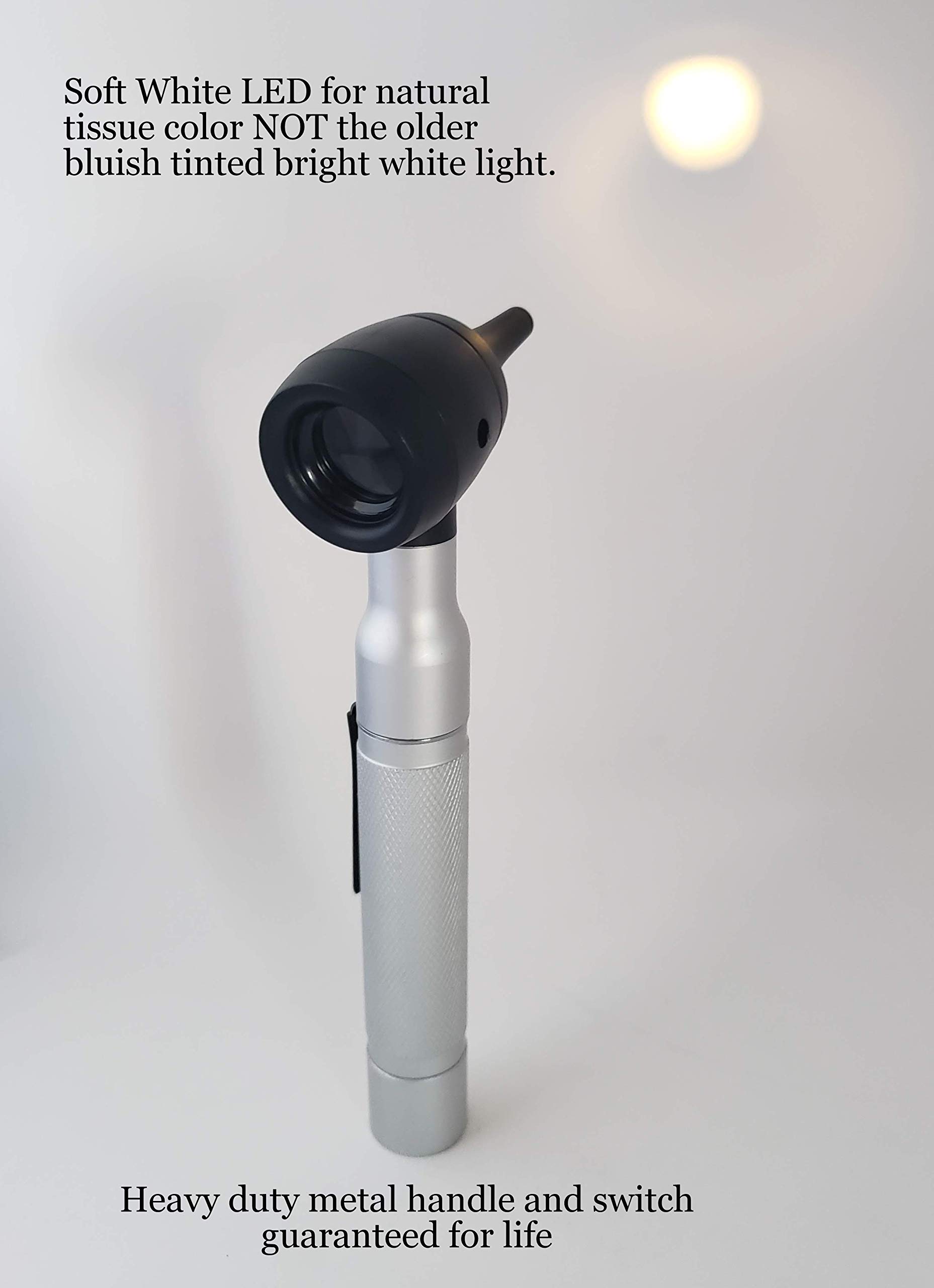 4th Generation Dr Mom LED Pocket Otoscope and Both Adult and Pediatric Disposable Specula Tips