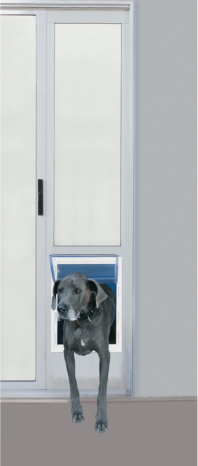 Fast Fit Pet Patio Door 80" Super Large (White) : Dog Door For Sliding Door : Pet Supplies