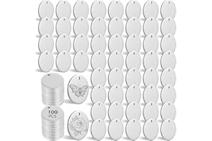 Classicseali 100PCS Blank Coins for Engraving,15mm Stainless Steel Round Coin Blanks,Thick Smooth Edge Coin Blanks for Laser Engraving, for Jewelry Making and Craft Making, Silver