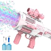 Nicojoy Bubble Guns Toys for Summer Ourtdoor Wedding, Bubble Blower Machine | Automatic Bubble Guns with Build-in Bubble Solu