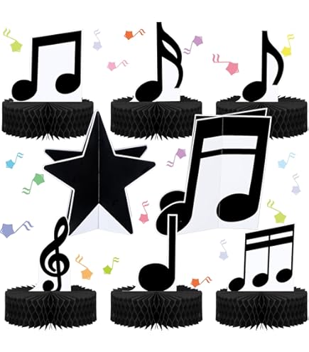 24 Pcs Music Notes Cupcake Toppers, Black Glitter Musical Symbol Cupcake Picks Music Party Decoration For Music Wedding Baby Shower Theme Birthday Party Decorations Supplies - View #5