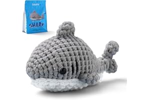 Sekafris Crochet Kit for Beginners - Beginner Crochet Kit for Adults with Step-by-Step Video Tutorials- Amigurumi Crochet Kit Sharks