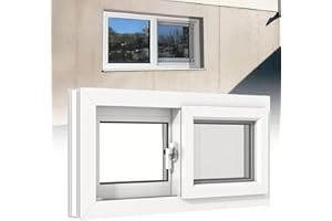 Basement Replacement Window, Sliding Window with Screen 20" 22" 24" 26" 28" 30" 32" 34" 36" 38" 40" Aluminum Home Windows for