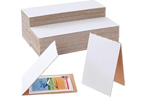 Stockroom Plus Corrugated Card Protector Sleeves - Durable Trading Card Cardboard Protectors - Folded Cardboard Sleeves for Flat Folder Storage - 3 x 4.5 in, White, Pack of 75