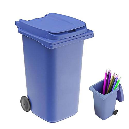 Blue Mini Wheelie Bin Desk Tidy / Pen Holder Amazon.co.uk Kitchen & Home