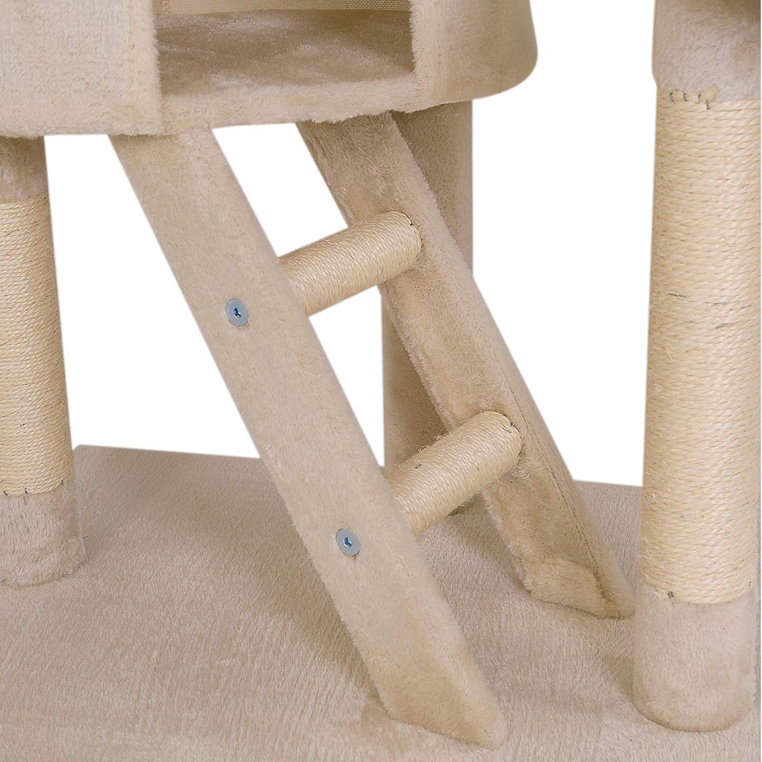 lionto dibea Cat Tree Activity Centre High Ceiling Scratching Post, 240 to 260 cm, Beige, 2XL (1er Pack) - Image 5