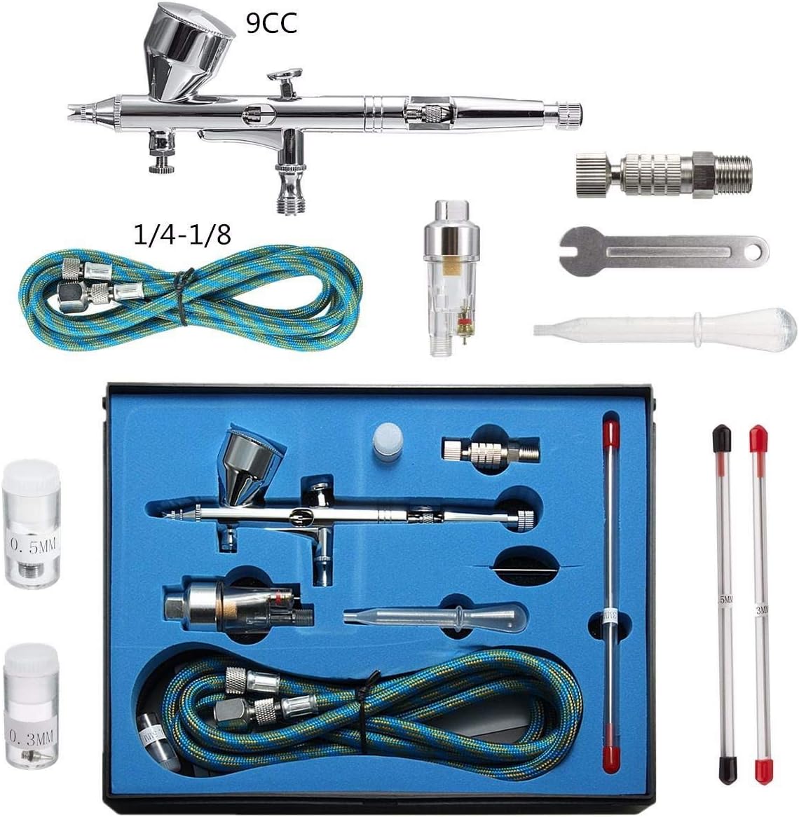 Jill Ernest Sprayer 9cc Dual Action 3 Airbrush Air Compressor Kit Craft Cake Paint Art Spray Gun Spray accessories