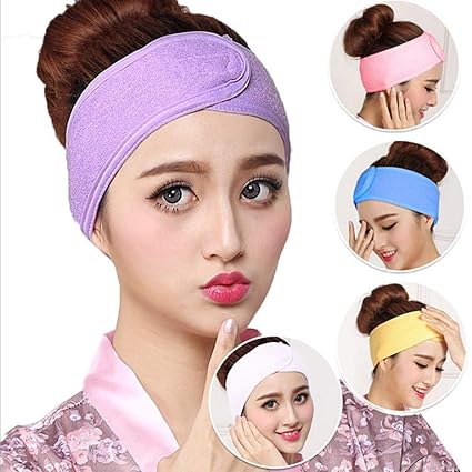 UNIGESTION Cloth Facial Spa With Non-Slip Stretchable Elasticized Facial Headband- Random Color