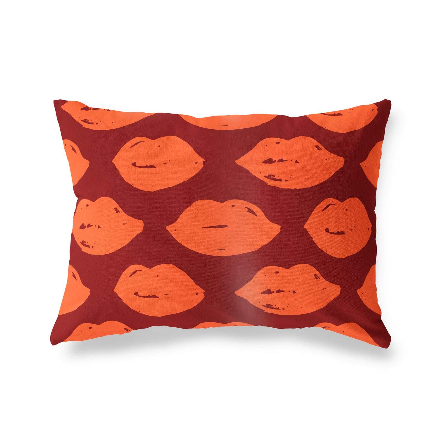 Bonamaison Decorative Cushion Cover Orange & Bordeux, Throw Pillow Covers, Home Decorative Pillowcases for Livingroom, Sofa, Bedroom, Size: 35x50 Cm - Designed and Manufactured in Turkey