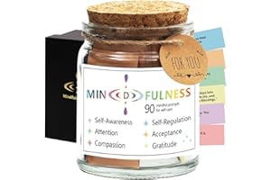 QUNRWE Positive Affirmation Jar for Women,Inspirational Get Well Mother's Day Birthday Gifts For Women Mom Friends Coworkers,Graduation Appreciation Gifts for Teacher Friend,Anxiety Relief Mindfulness Cards