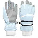 Kids Winter Snow Ski Gloves for Boys Girls Children Snowboard Waterproof Thermal Fleece Gloves for Cold Weather