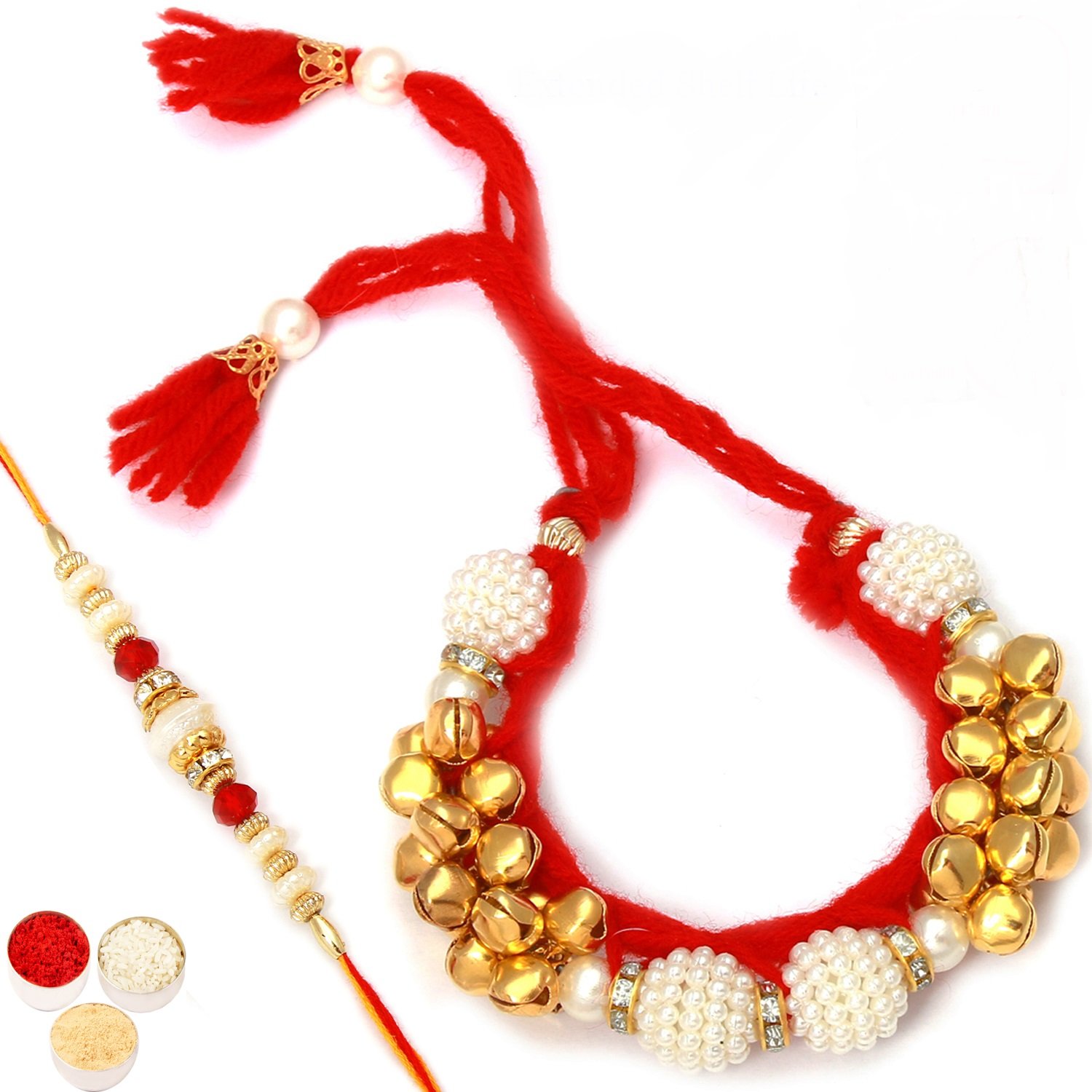 ghasitaram gifts rakhi for brother (multi-colour)