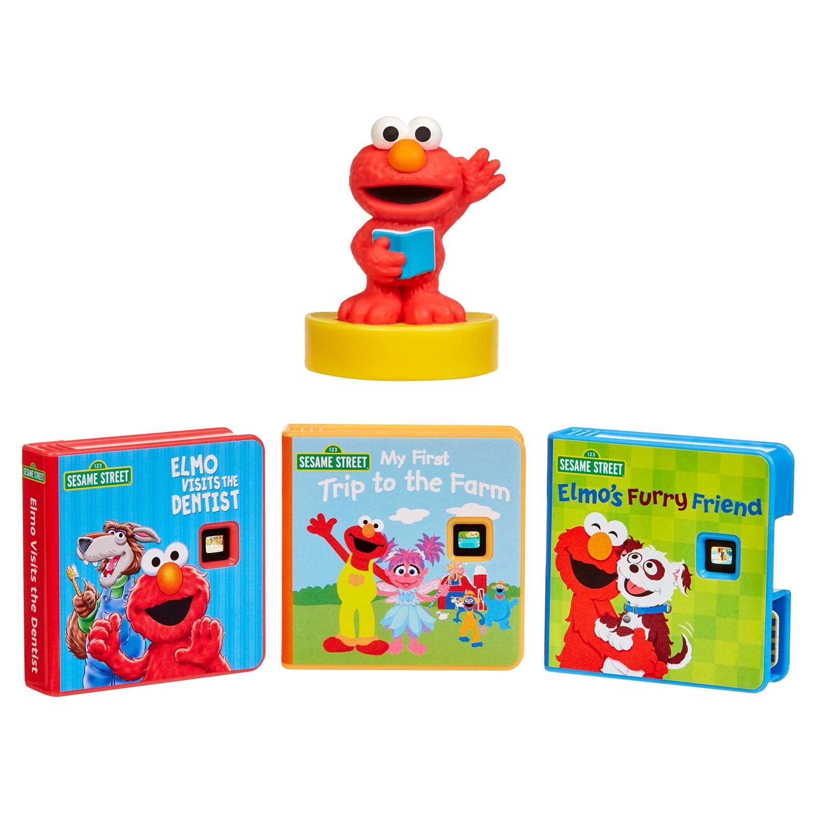 Little Tikes Story Dream Machine Sesame Street Story Collection - Elmo and Friends Collection - 3 Storytime Books and 1 Audio Play Character - For Toddlers and Kids, Toy For Ages 3+ years