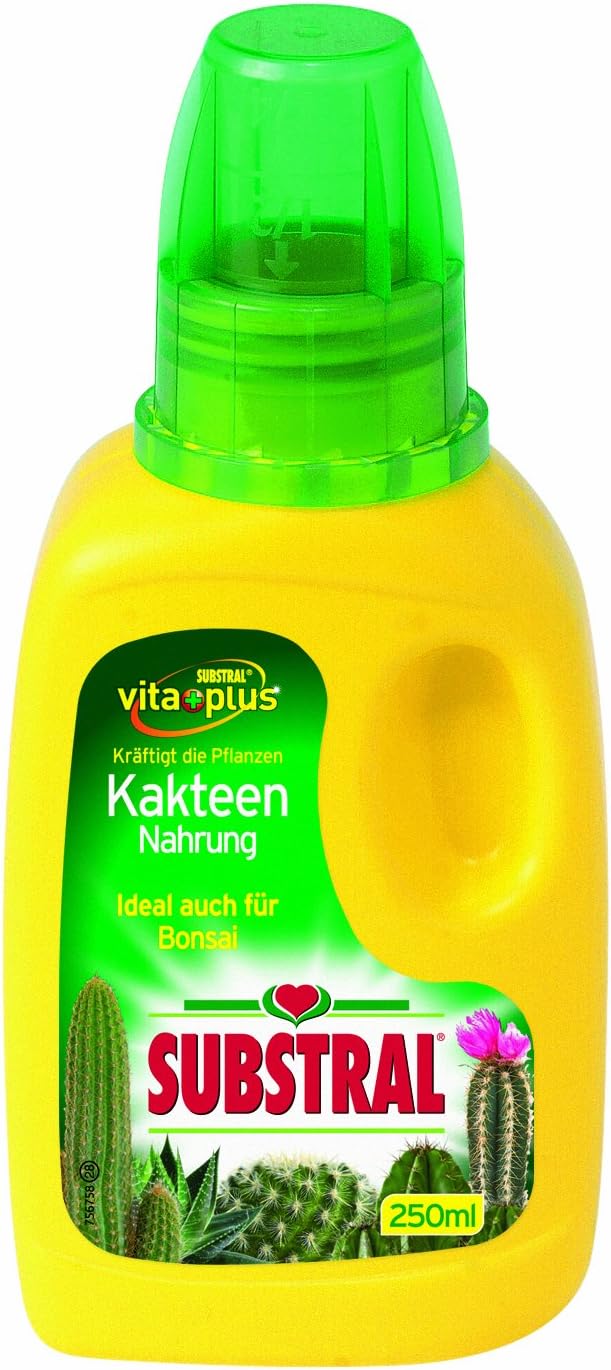 Substral Kakteen Nahrung, flüssige Spezialnahrung für Kakteen, Sukkulente und für Bonsai, 250 ml Flasche