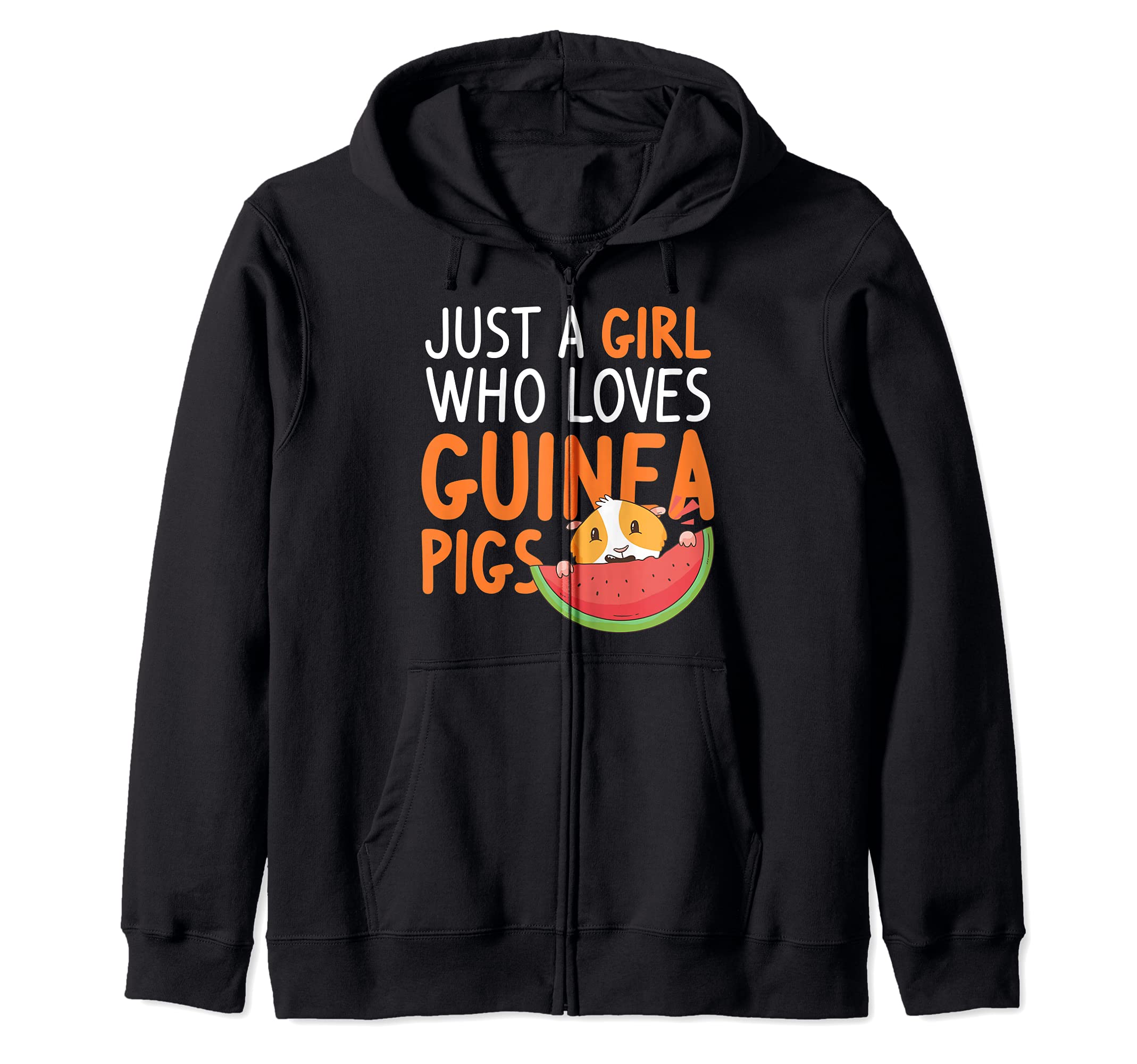 Just A Girl Who Loves Guinea Pigs Pet Animal Guinea Pig Zip Hoodie