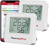 ThermoPro TempPro TP357 Indoor Bluetooth Hygrometer Thermometer 2 Pack
