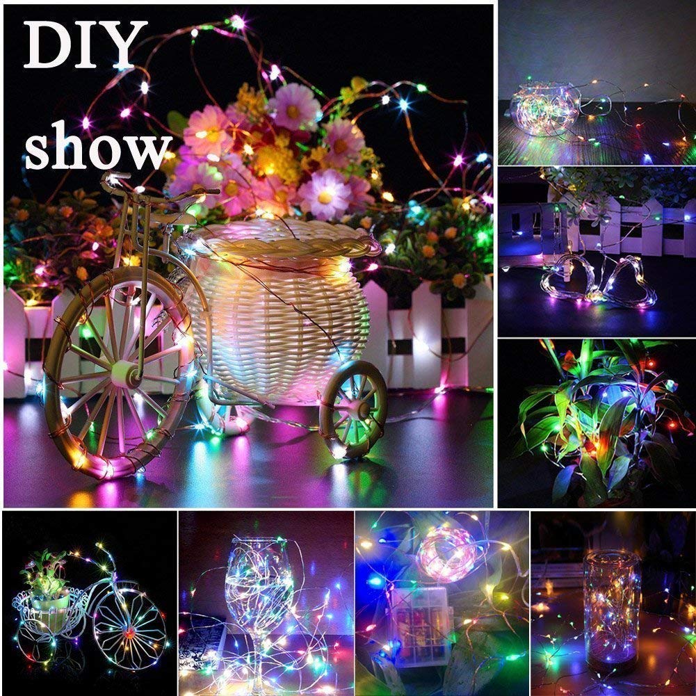 String Lights, ECOWHO 8 Modes 200 LED Fairy Lights with Remote Control, IP67 Waterproof Starry Lights for Garden Bedroom Party (Warm White)
