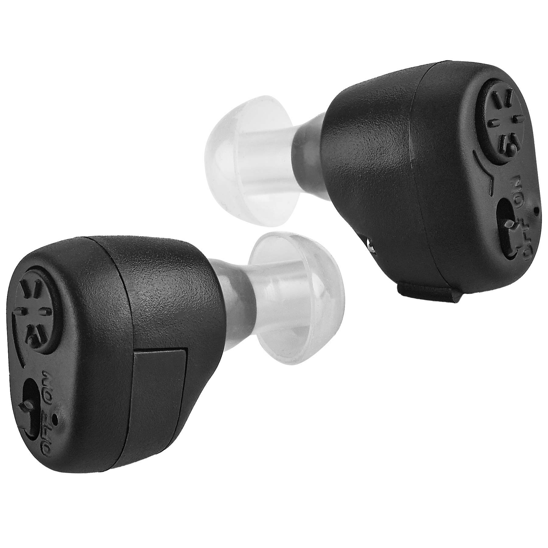 Digital - in-The-Canal (ITC) Pair of in Ear Devices, Doctor Designed Personal for Adults and Enhancer Set, (Black)