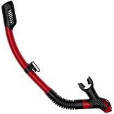 Kraken Aquatics Dry Snorkel with Purge Valve - Scuba Snorkel Gear | Silicone mouthpiece, quick-release clip. For scuba diving, snorkeling, freediving &amp; spearfishing.