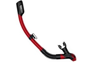 Kraken Aquatics Dry Snorkel with Purge Valve - Snorkel Gear for Adults with Comfortable Silicone Mouthpiece & Quick Release Clip - Scuba Diving, Snorkeling, Freediving, Spearfishing, Swimming