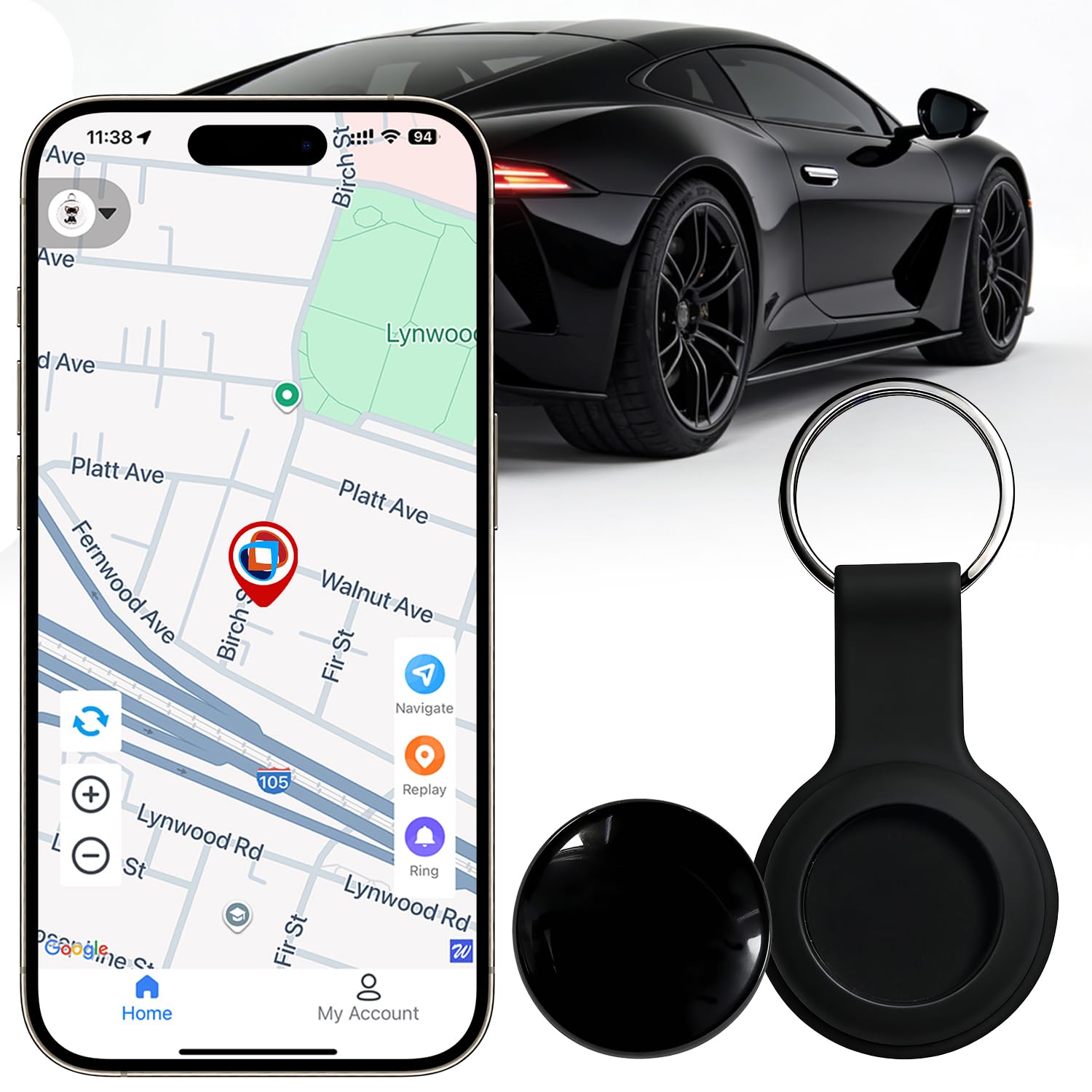 Photo 1 of GPS Tracker for Vehicles, No Subscription Location Tracking Device, No SIM Card Required, No Monthly Fee, Magnetic GPS Tracker for Car, Kids’ Belongings, Pets, Elderly Items