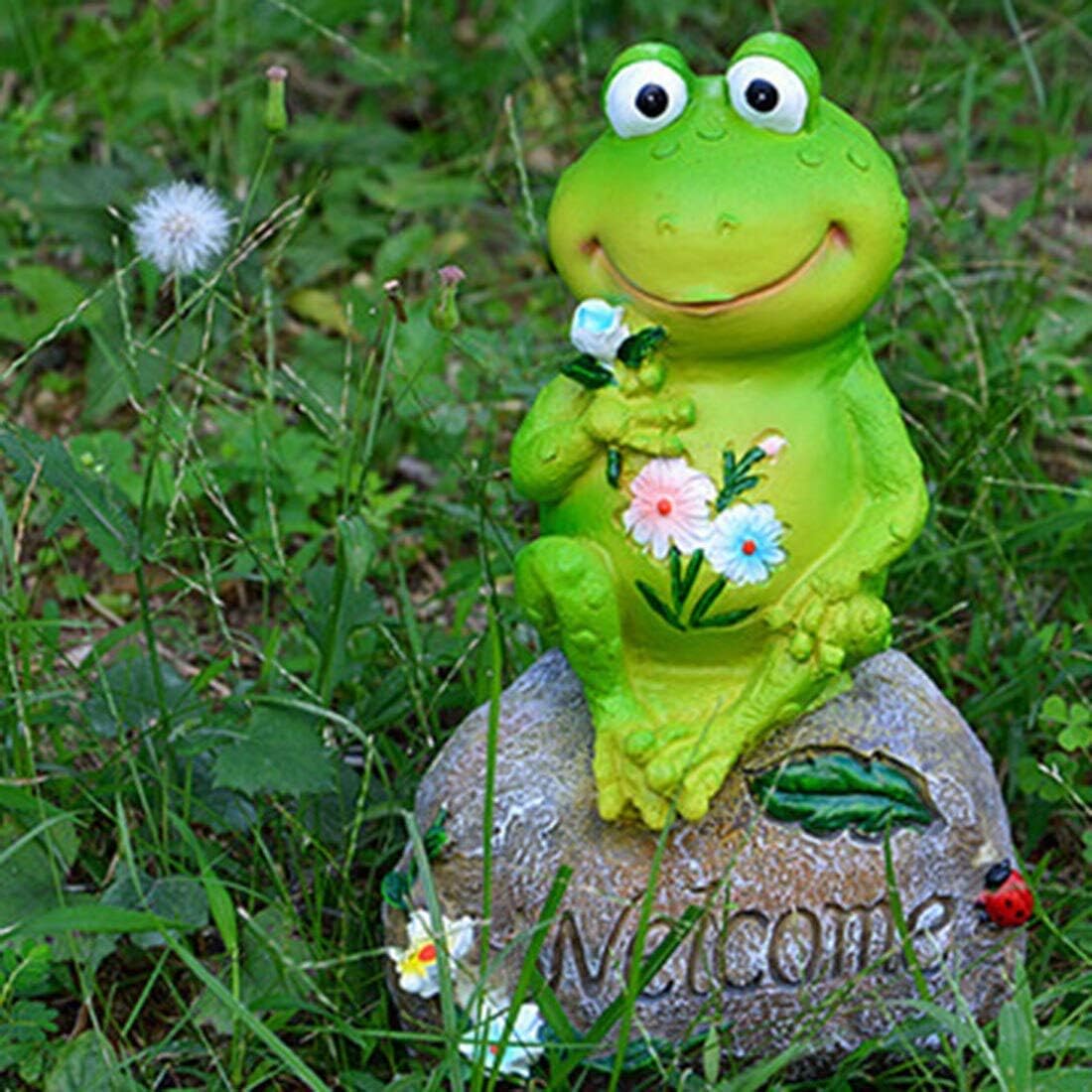 2 Frosch-Figuren Aus Harz – Handgefertigte Gartendeko Für Garten, Balkon, Zimmer