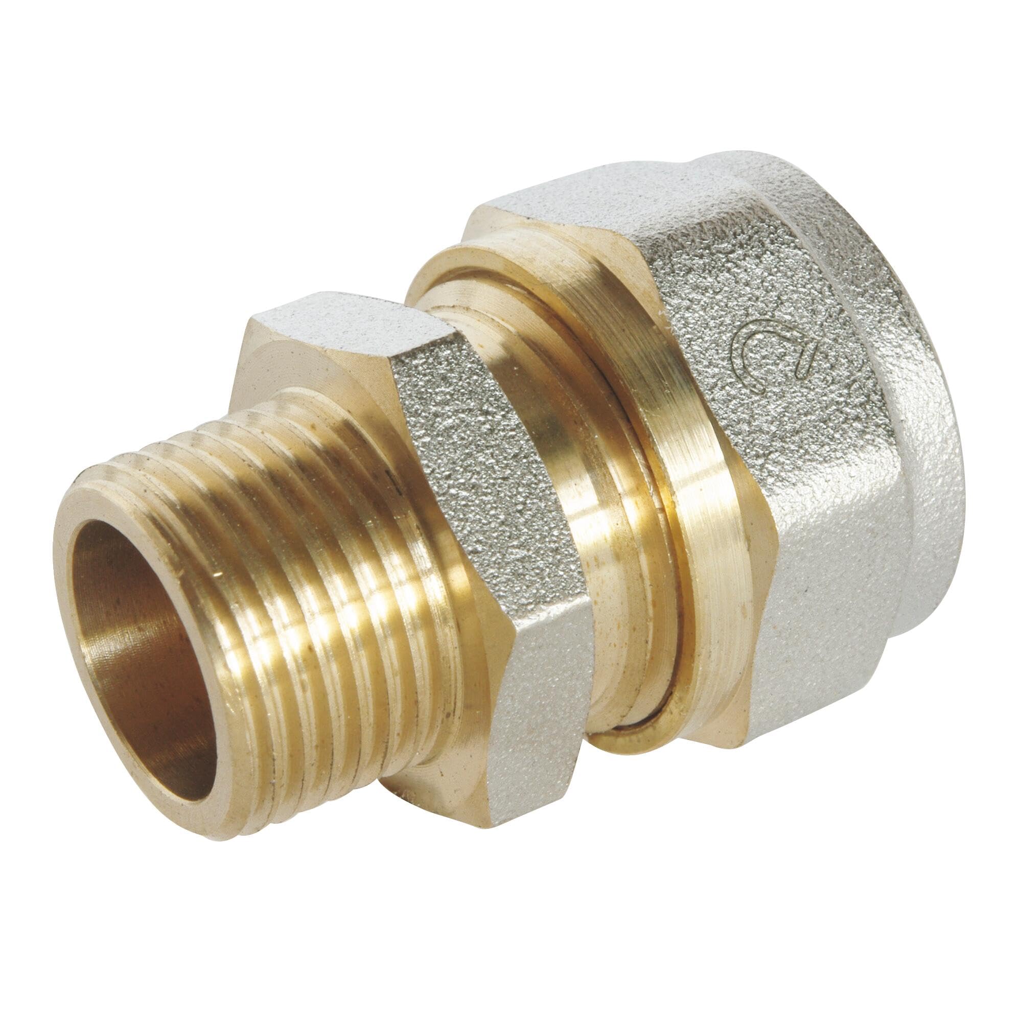 SOMATHERM FOR YOU - / 3716-16-12 Compression Straight Coupling for Pipes Diameter 16 Multilayer Male 12/17 (3/8 Inch)