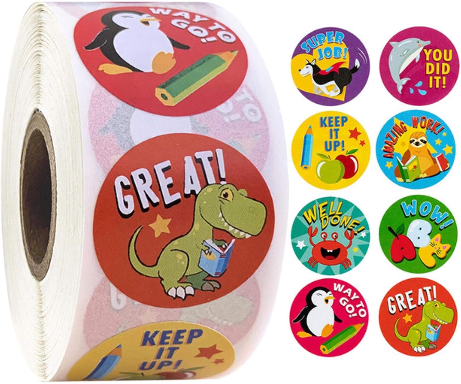 QEWRT Reward Stickers Encouragement Sticker Roll For Kids Motivational