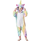 Kids Unicorn Onesie Animal Pajamas Halloween Cosplay Costume Sleepwear Gift for Girls and Boys