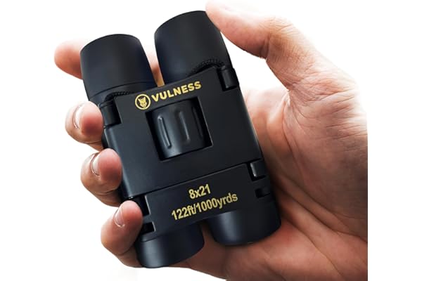 Binoculars for Adults | Compact Small Mini Travel Binocular for Bird Watching High Powered Electronics Cruise Ship Essentials Norwegian Alaska Must Haves Hiking Camping Gear a by VULNESS (Black, 8X21)