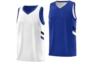 KXK Blank Youth Reversible Basketball Jersey,Sports Athletic Practice Basketball Shirt Clothing for Boys Girls