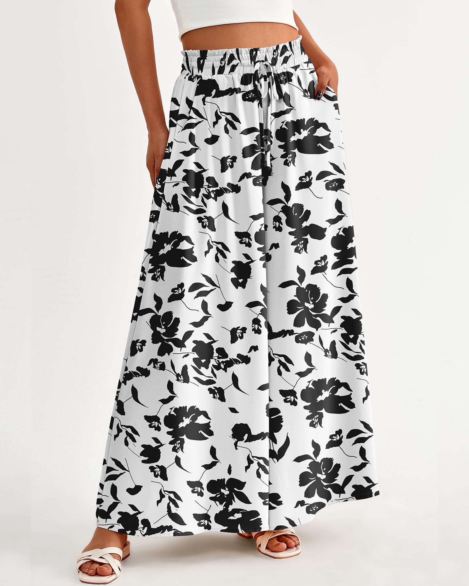 Floral Solid Long Palazzo