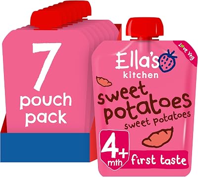 Ella's Kitchen First Taste Sweet Potato 70 g Pack of 7 Organic Baby Food