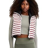 Argstar Women's Cropped Puffer Vest, High Stand Collar Lightweight Reversible Zip Crop Padded Gilet