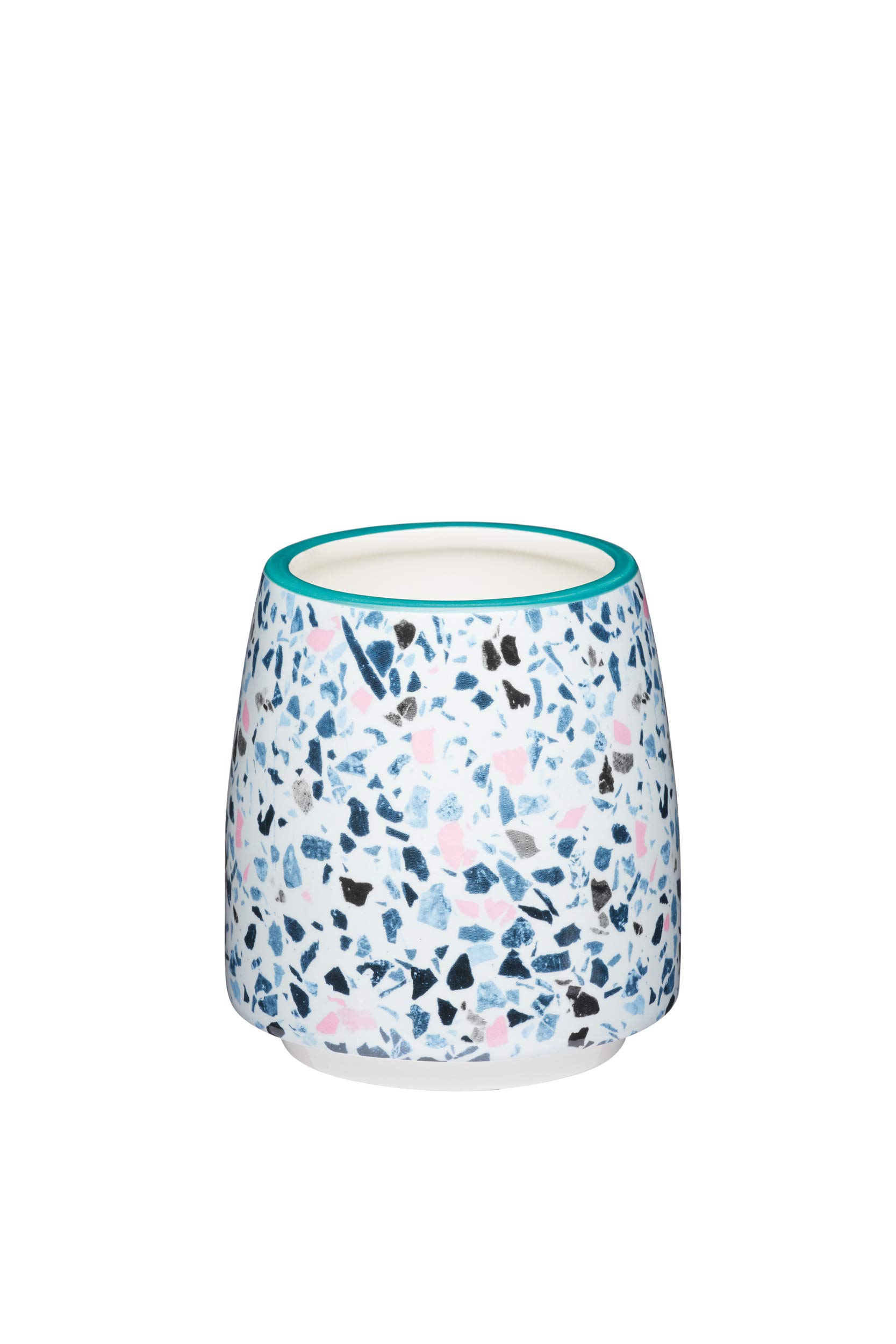 KitchenCraft Small Indoor Plant Pot, Decorative Terrazzo Design, Ceramic, Multi Colour, 11 x 12 cm