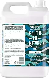 Faith In Nature Fragrance Free Shampoo 5L Refill Vegan Cruelty Free All Hair