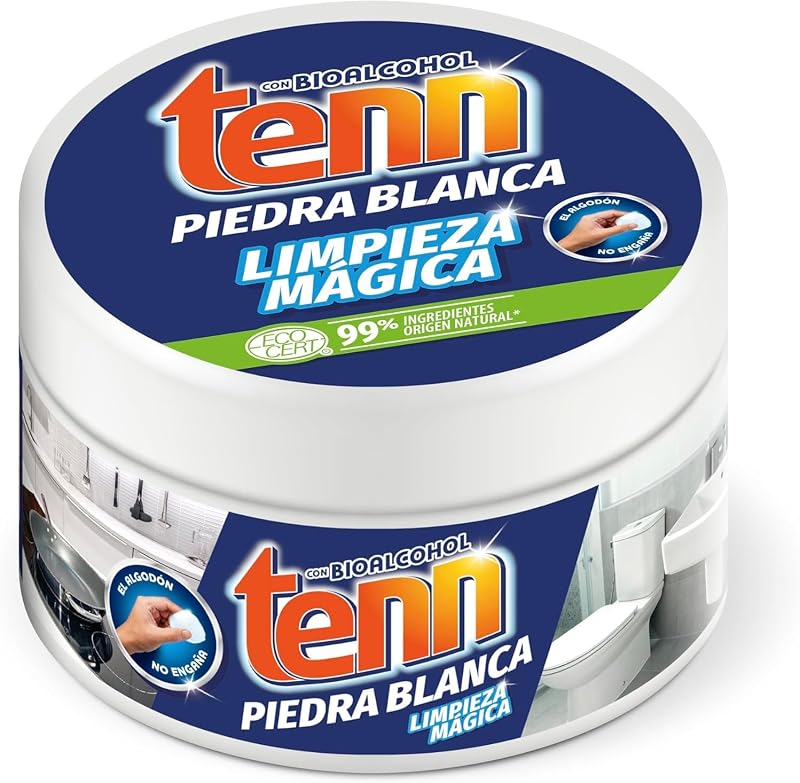 Piedra Blanca Limpieza 375g: Limpiador Universal con Arcilla - Desengrasa y Abrillanta Todas las Superficies