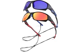 GLARDEFE Kids Youth Baseball Sunglasses – Unbreakable Flexible Polarized Sports Sunglasses with Strap for Boys Girls Age 4-12