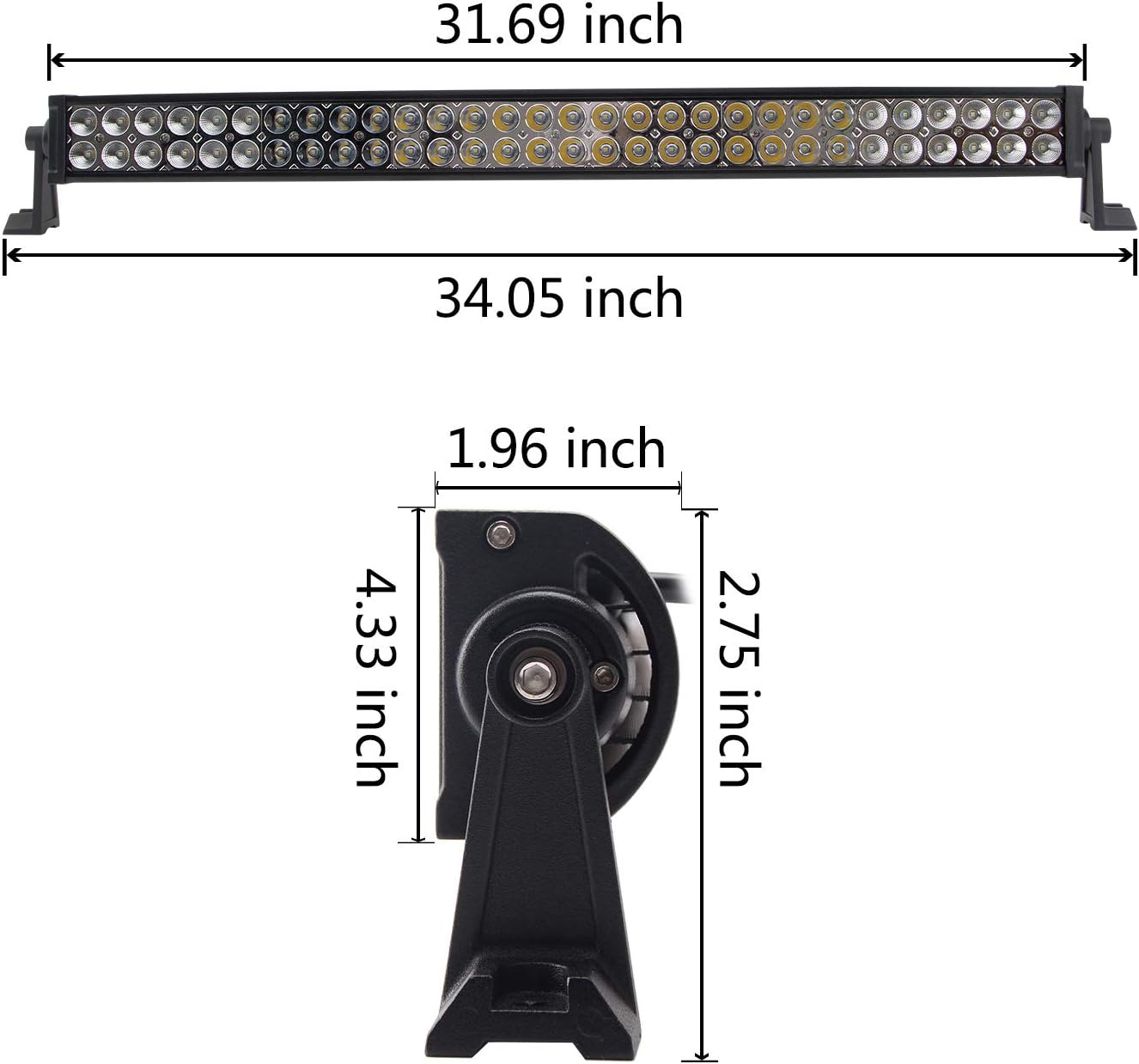 Senlips 32” 180W Road Spot Flood Combo Waterproof Led Driving Work Fog Boat Lamp Lighting Bar for Trucks Jeep ATV UTV SUV, 1 Year Warranty: Automotive