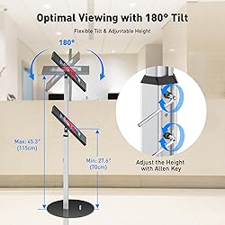AboveTEK Anti Theft iPad Floor Stand, Robust