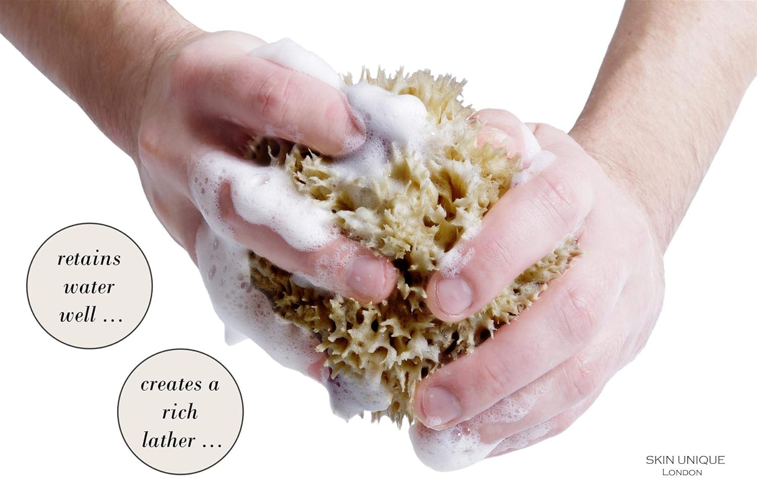 Skin Unique Mediterranean Natural Sea Sponge in Gift Box, Unbleached Honeycomb, Strong, Durable, 100% Organic, Hypoallergenic - Image 4