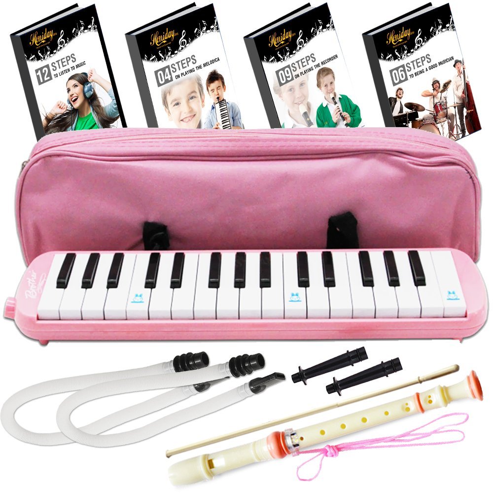 Melodica Keyboard Wind Instrument with Mouthpiece (32Keys) Beginners
