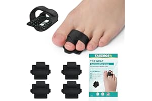 TASZOOS Hammer Toe Straightener for Women & Men - 4 Pcs Non-Slip Toe Splints Wraps, Hammer Toe Corrector Relief for Broken Toes, Crooked & Overlapping Toes