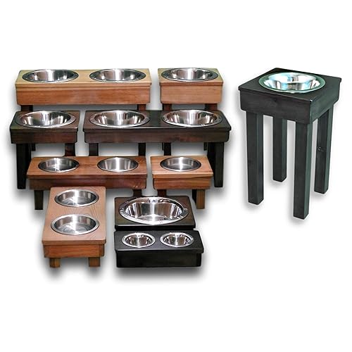 Amazon Com Premium Raised Dog Bowls Pet Safe Ultra Durable Solid