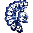 FINGER TEN Golf Iron Head Covers Value 12 Piece Set, Synthetic Leather Deluxe Club Headcover, Universal Fit Main Iron Clubs Gift Set