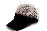 Men's Hair Visor ​Sun Hats Visor with Hair Fake